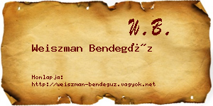 Weiszman Bendegúz névjegykártya