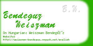 bendeguz weiszman business card